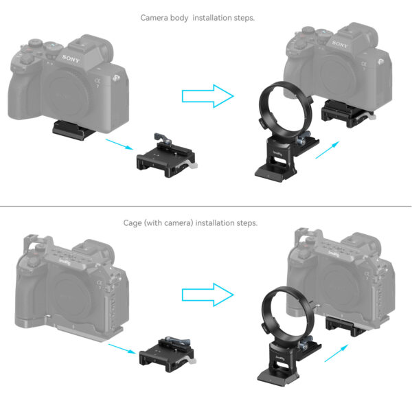 SmallRig Rotatable Horizontal-to-Vertical Mount Plate Kit for Sony Alpha 1 / Alpha 7 / Alpha 9 / FX Series 4244 - Image 2