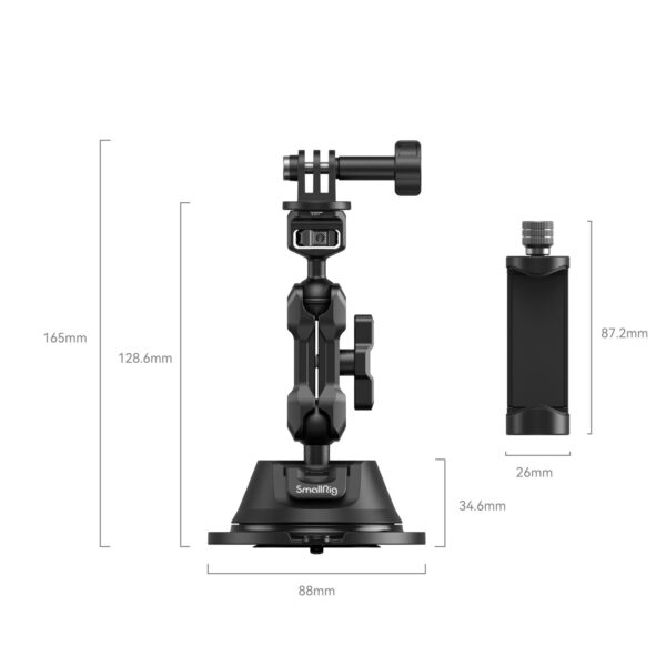 SmallRig Portable Suction Cup Mount Support Kit for Action Cameras/Mobile Phones SC-1K 4275 - Image 2