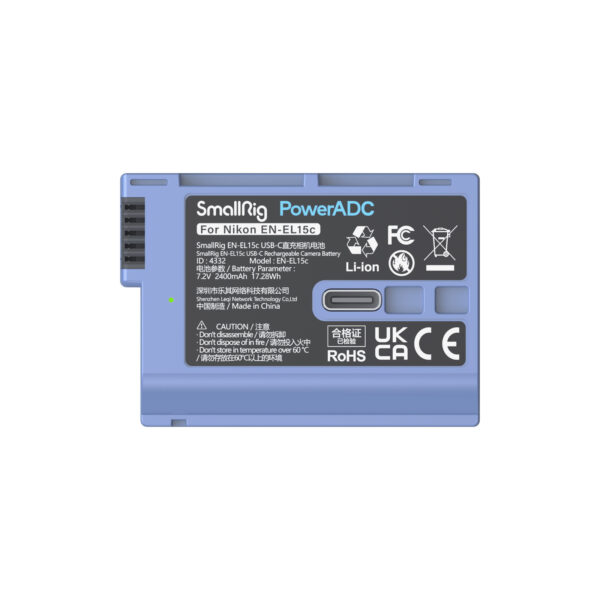 SmallRig EN-EL15c USB-C Rechargeable Camera Battery 4332B - Image 2