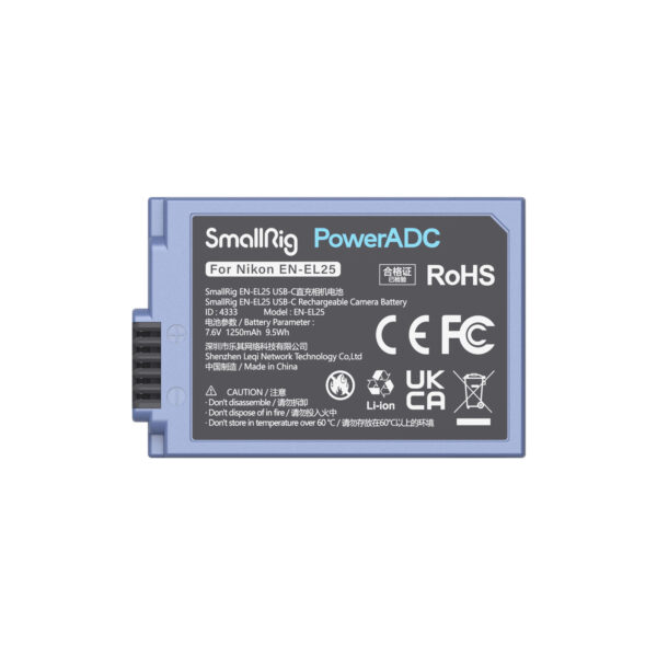 SmallRig EN-EL25 USB-C Rechargeable Camera Battery 4333 - Image 3