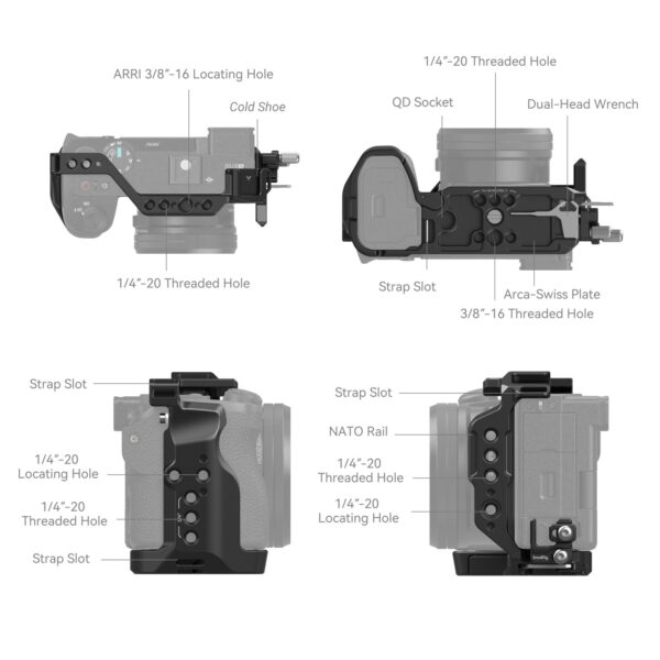 SmallRig Cage Kit for Sony Alpha 6700 4336 - Image 4