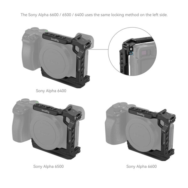 SmallRig Half Cage for Sony Alpha 6700 / 6600 / 6500 / 6400 4337 - Image 7