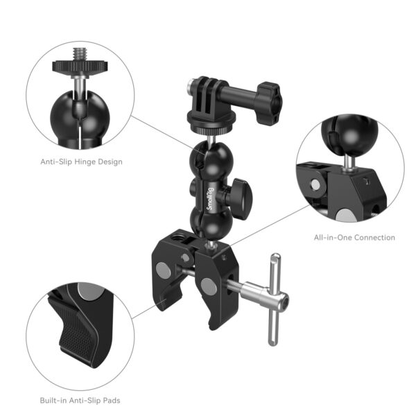 SmallRig Crab-Shaped Super Clamp with Ballhead Magic Arm 4373 - Image 2