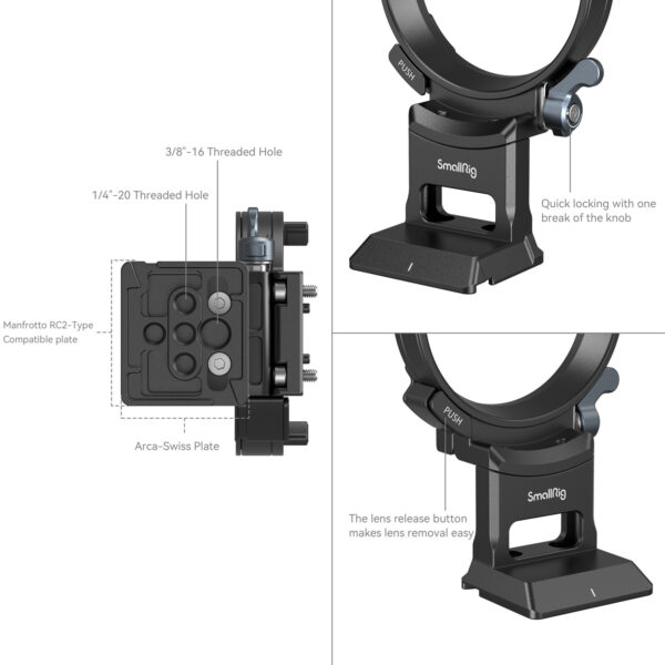 SmallRig Horizontal-to-Vertical Mount Plate for Sony Alpha 7C II / Alpha 7CR 4424 - Image 5