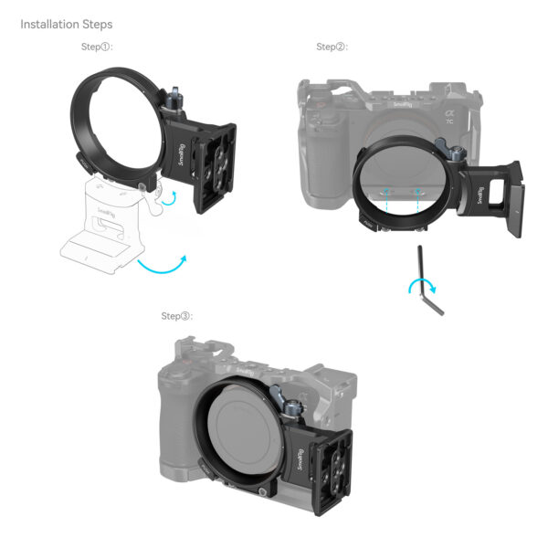 SmallRig Horizontal-to-Vertical Mount Plate for Sony Alpha 7C II / Alpha 7CR 4424 - Image 8