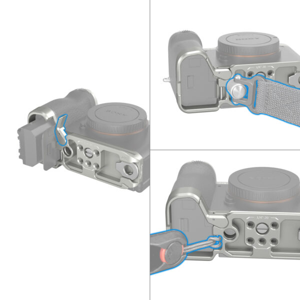SmallRig Bottom Mount Plate for Sony Alpha 7C II / Alpha 7CR Silver 4439 - Image 4