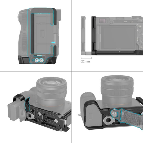 SmallRig L-Bracket for Sony Alpha 7C II / Alpha 7CR 4569 - Image 4