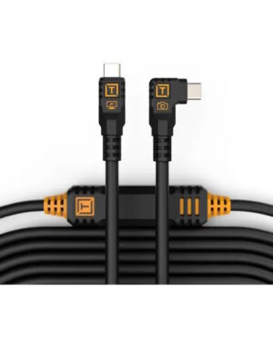 Tether Pro ​9.4m USB-C/USB-C Straight To Right Black