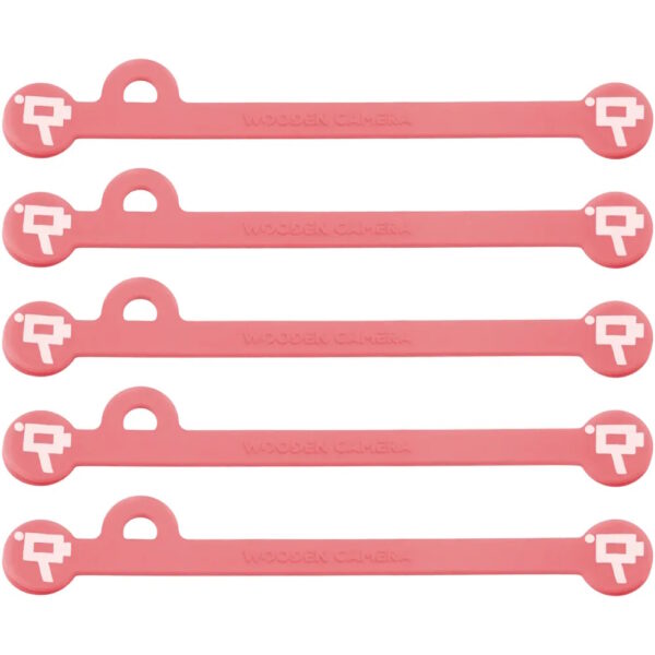 Wooden Camera - Cine Mag Ties - Neon Orange/Pink - 175mm - Pack of 5