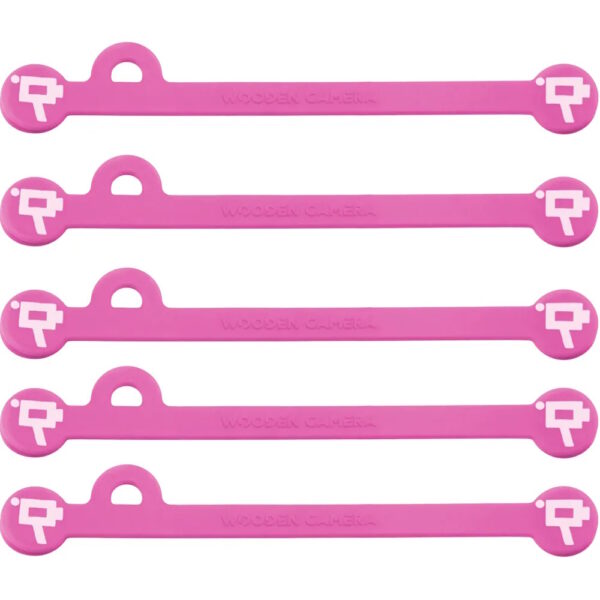 Wooden Camera - Cine Mag Ties - Pink - 175mm - Pack of 5