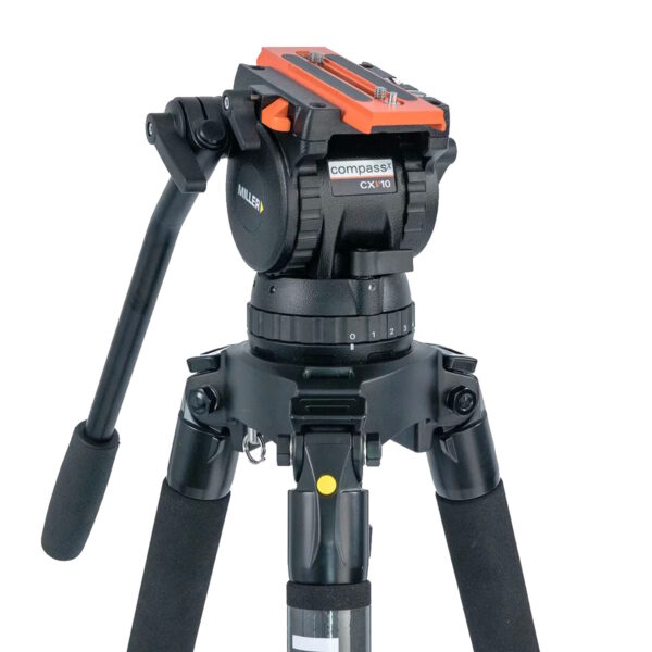 Miller Versa 4120 CXV10 Solo-Q 100 3-STG (Carbon Fibre) Tripod System With Bag - Image 3