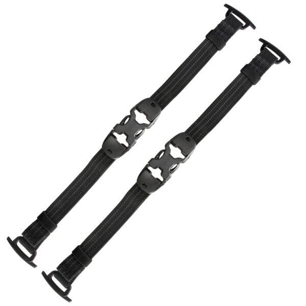 Summit Creative Front Accessories Buckle Strap for Tenzing Series Bags - Set of 2 (Reflective Black)