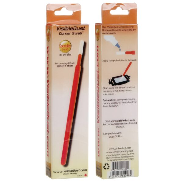 VisibleDust DHAP Orange Corner Swabs (16-Pack) - Image 2