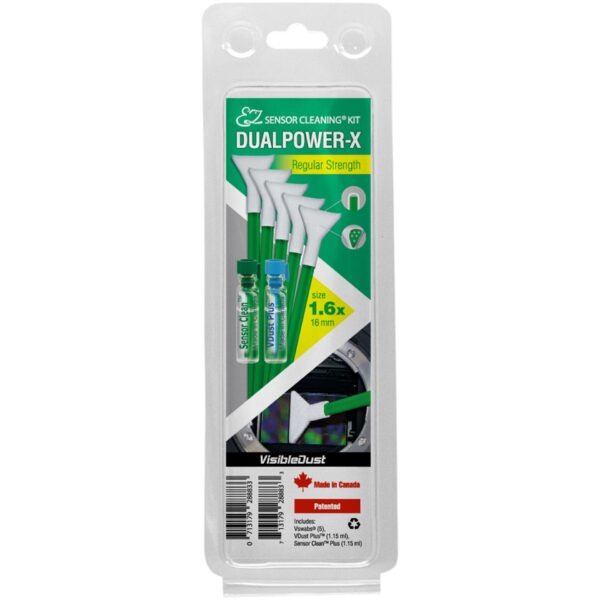 VisibleDust EZ Sensor Cleaning Kit DUALPOWER-X Regular Strength MXD-100 1.6x Green Vswabs