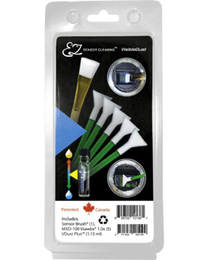 VisibleDust EZ Sensor Cleaning Kit PLUS with VDust Plus, 5 x Green 1.6x Vswabs and Sensor Brush
