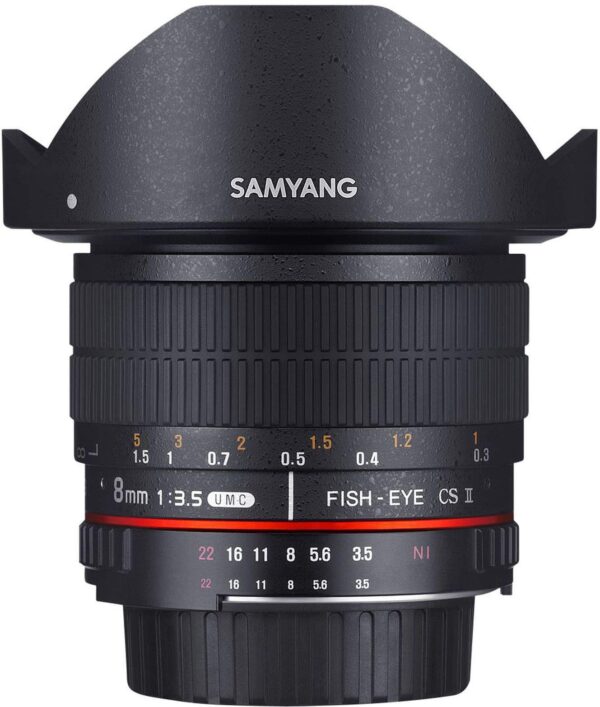 Samyang 8mm F3.5 UMC II Fisheye Canon EF Camera Lens - Image 3