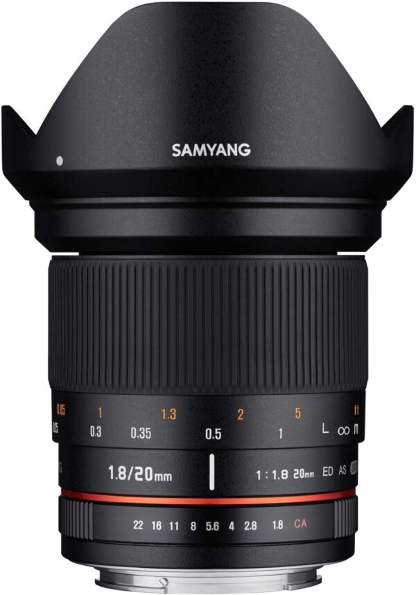 Samyang 20mm F1.8 UMC II Nikon AE Full Frame Camera Lens - Image 4