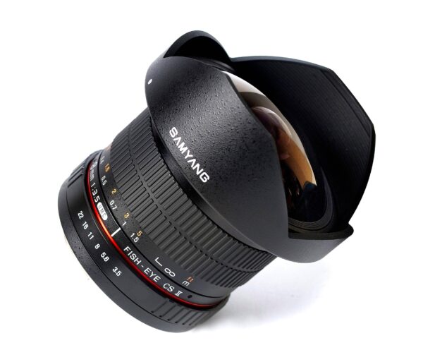 Samyang 8mm F3.5 Fisheye UMC II Nikon AE APS-C Camera Lens