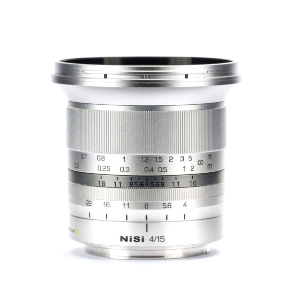 NiSi 15mm f/4 Sunstar Super Wide Angle Full Frame ASPH Lens in Silver (Sony E Mount)