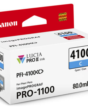Canon PFI-4100 Cyan Pigment Ink Tank (80mL)