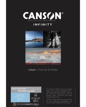 Canson Somerset Enhanced Watercolour Rag 240GSM A3+ 25 Sh