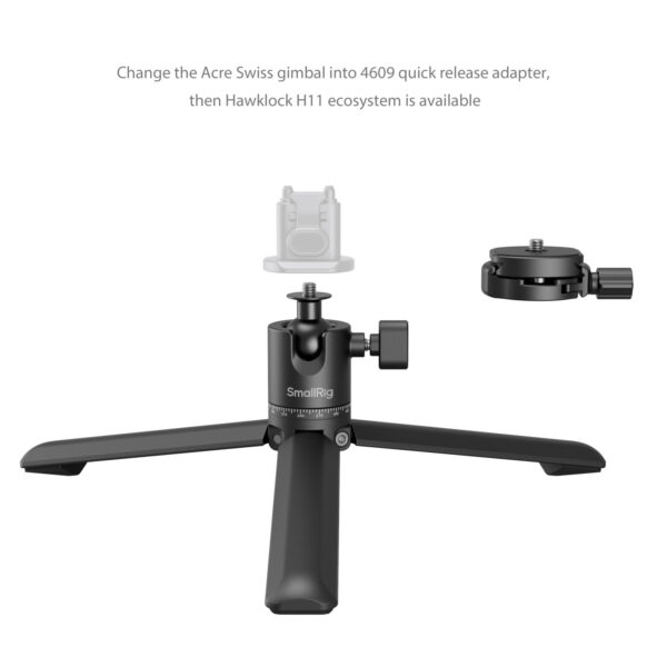 SmallRig Metal Tabletop Tripod with Arca-Swiss Quick Release Plate and Panoramic Ball Head 4630 - Image 4