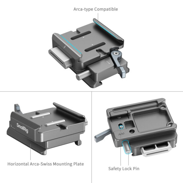 SmallRig HawkLock H38 Arca-Swiss Quick Release Plate for DJI Stabilizers 4639 - Image 4