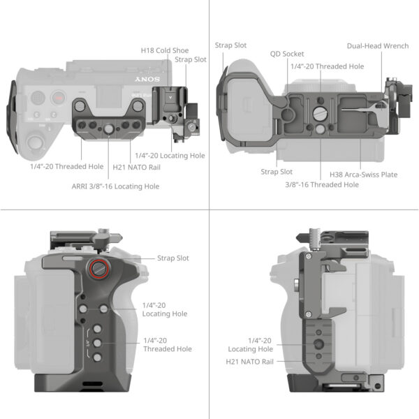 SmallRig HawkLock Quick Release Advanced Cage Kit for Sony FX3 / FX30 4771 - Image 5
