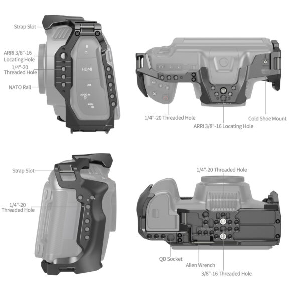 SmallRig Camera Cage for Blackmagic Design Cinema Camera 6K 4785 - Image 4