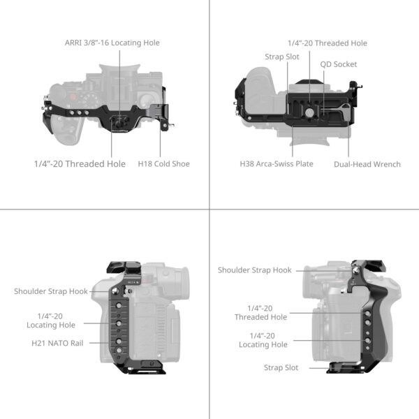 SmallRig HawkLock Quick Release Cage for Panasonic LUMIX GH7 / GH6 4824 - Image 3