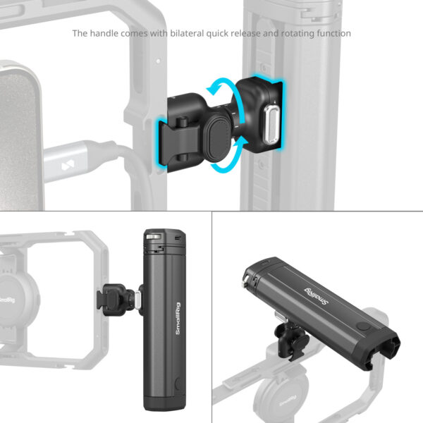SmallRig Rotatable Bilateral Quick Release Side Handle with Wireless Control and M.2 SSD Enclosure 4841 - Image 3