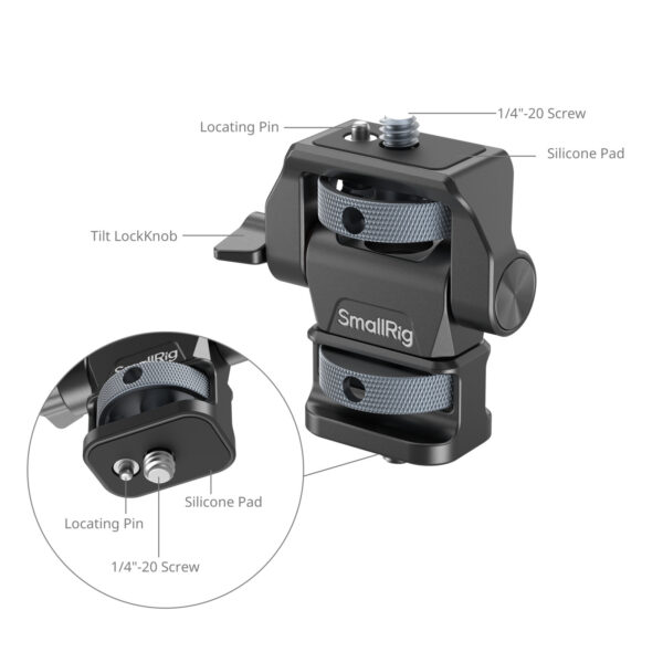 SmallRig Swivel and Tilt Adjustable Monitor Support with 1/4"-20 Screws 4886 - Image 5