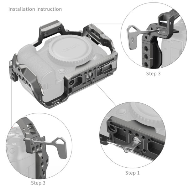 SmallRig HawkLock Quick Release Cage for Canon EOS R5 Mark II 4977 - Image 3