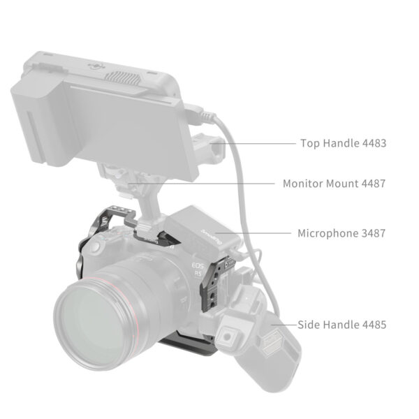 SmallRig HawkLock Quick Release Cage for Canon EOS R5 Mark II 4977 - Image 5