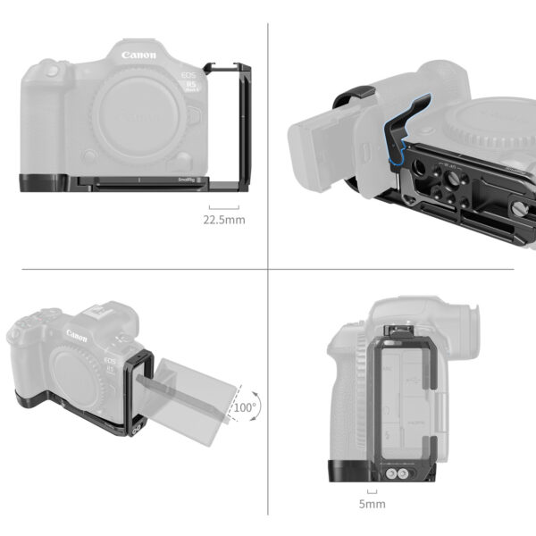 SmallRig L-Shape Mount Plate for Canon EOS R5 Mark II 4983 - Image 5
