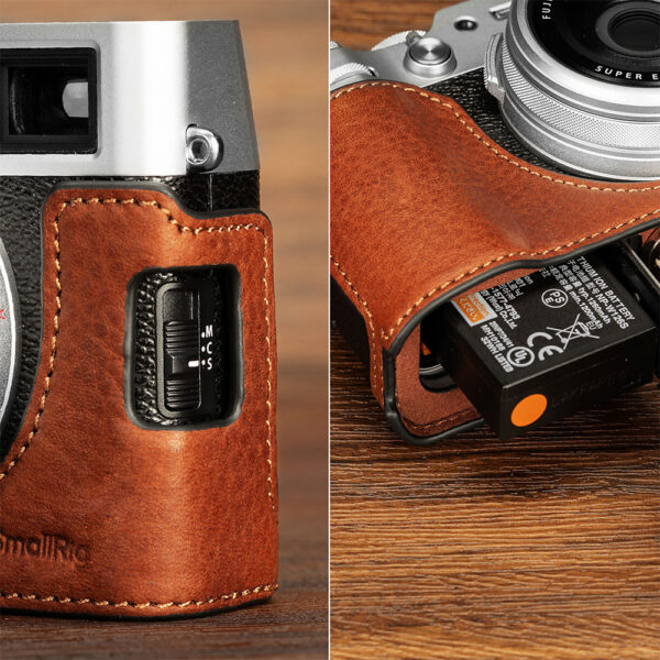 SmallRig Leather Half Case Kit for FUJIFILM X100VI (Brown) 4699 - Image 5