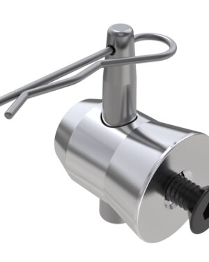 Global Truss F32-44 Truss Aluminium Base Plate Half-Spigot with M10x20 Countersunk Screw, Pin & R-Clip