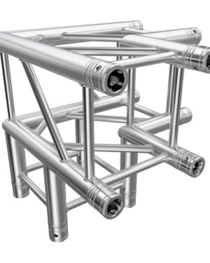 Global Truss F34 Square Truss 3 Way 90deg Corner to Vertical Junction with Spigots, Pins & R-Clips