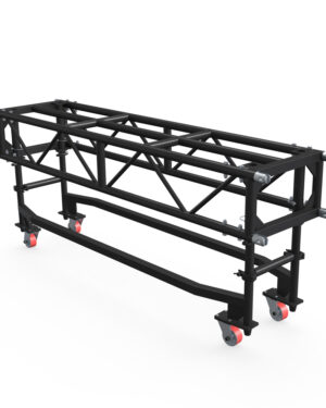 Global Truss PR64 2.44m (8′) Pre-Rig Linear Truss with Dolly including Pins & Clips – Black