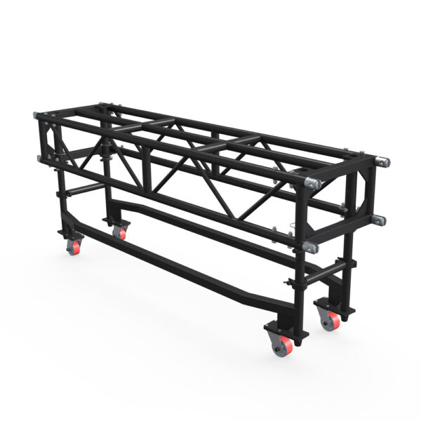 Global Truss PR64 2.44m (8′) Pre-Rig Linear Truss with Dolly including Pins & Clips – Black