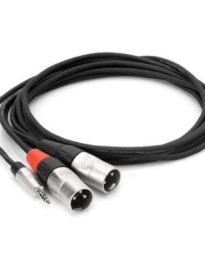 Hosa HMX-003Y 3.5 mm TRS to Dual XLR Pro Stereo Breakout Cable, 3 Feet