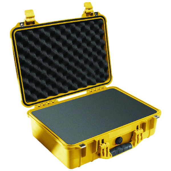Pelican 1500 Case with Foam - Yellow