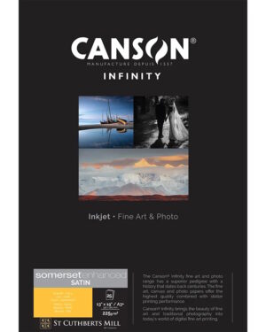 Canson Somerset Enhanced Satin White 225GSM A3+ 25 Sheets