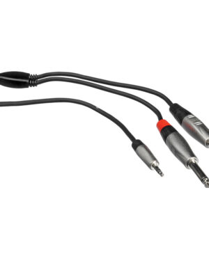 Hosa Technology REAN 3.5mm TRS to Dual 1/4" TS Pro Stereo Breakout Cable - 1.8m