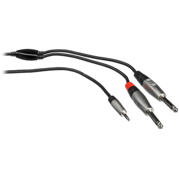 Hosa Technology REAN 3.5mm TRS to Dual 1/4" TS Pro Stereo Breakout Cable - 1.8m