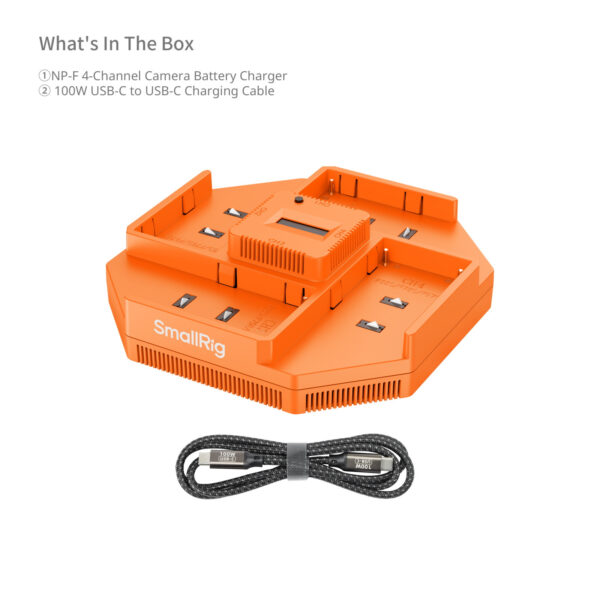 SmallRig NP-F 4-Channel Camera Battery Charger 4837 - Image 6
