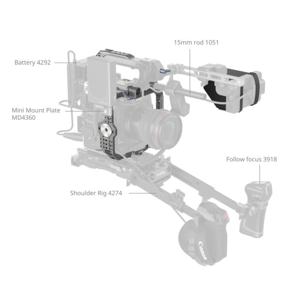 SmallRig Basic Cage Kit for Canon EOS C400 4947 - Image 5