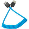 Kondor Blue Coiled Full HDMI Cable - 12 to 24" (30 to 60cm) (Blue) - Image 3