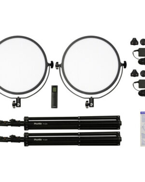 Phottix Nuada R3II Twin Kit - 2 x LED Lights, 2 x Stands, Remote & Carry Bag
