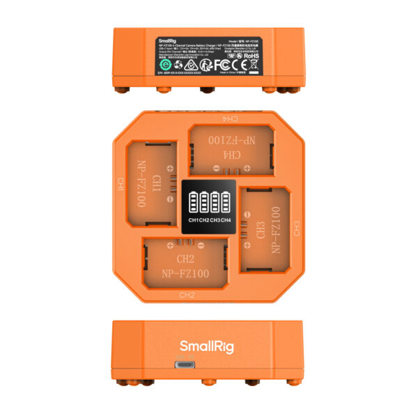 SmallRig NP-FZ100 4-Channel Camera Battery Charger 4839 - Image 3